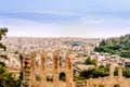 Athenes panorama, view from the acropolis, tourist place. Greece. Europe Royalty Free Stock Photo