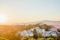 Athenes panorama, view from the acropolis, tourist place. Greece. Europe Royalty Free Stock Photo