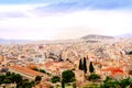 Athenes panorama, view from the acropolis, tourist place. Greece. Europe Royalty Free Stock Photo