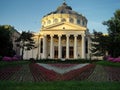 The park in front of Romanian Atheneum Royalty Free Stock Photo