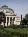 The park in front of Romanian Atheneum Royalty Free Stock Photo