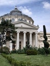 The park in front of Romanian Atheneum Royalty Free Stock Photo