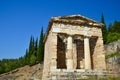 The Athenian Treasury at the Ancient Delphi, Greece