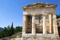 Athenian treasury, Delphi, Greece Royalty Free Stock Photo