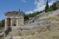 Athenian Treasury; the Stoa of the Athenians in Delphi, Greece 2 Royalty Free Stock Photo