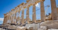 Athens, Greece. Parthenon temple on Acropolis hill, blue sky background Royalty Free Stock Photo