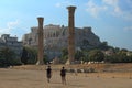 Athens Acropolis view from the temple of Zeus Royalty Free Stock Photo