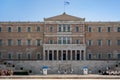 Athens, Greece. The Ceremonial Change of the greek Presidential Guard at the Unkown Soldier Tomb memorial, greek Parliament