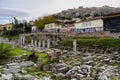 Athens, Attica / Greece - Dec 27, 2019: View of the ruins at the archaeological site of Ancient Agora in Plaka district, Athens. T Royalty Free Stock Photo