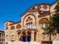 Holy Trinity Cathedral orthodox church - Agia Triada - in Piraeus port city in port quarter at Saronic Gulf of Aegean sea in broad