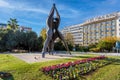 Athens, Attica, Greece. Monument of National Reconciliation sculpture at Klathmonos square in Athens