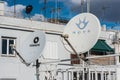 Athens, Attica - Greece - Nova and cosmote satellite antennas for TV and radio broadcasting