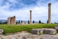 The Temple of Olympian Zeus also known as the Olympieion or Columns of the Olympian Zeus as seen from the west