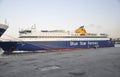 Athens, august 28th: Ferry in the Piraeus Harbor from Athens in Greece