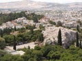 Athens capital of Greece. Heritage of mankind under the protection of UNESCO. Ancient Greek civilization. Mediterranean area. The Royalty Free Stock Photo