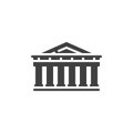 Athens famous landmark vector icon