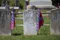 Graves of unknown soldiers of the Confederate States of America. Royalty Free Stock Photo