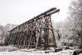 Athens  Georgia  USA historic abandoned train trestle Royalty Free Stock Photo