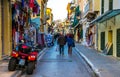 ATHENS, GREEC, DECEMBER 10, 2015: View of Adrianu shopping street - the most important tourist street in the historical