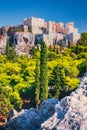 Athens, Greece. Acropolis, ancient ruins of Greek republic Royalty Free Stock Photo