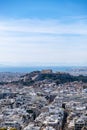 Athens, Greece. Acropolis and Parthenon temple, view from Lycabettus Hill Royalty Free Stock Photo