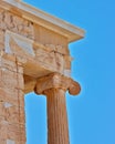 Athens Greece acropolis , temple of Athena nike detail Royalty Free Stock Photo