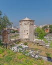 Athens Greece, `Aerides` or the winds tower clock in the ancient roman forum Royalty Free Stock Photo