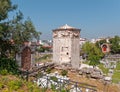 Athens Greece, the ancient winds tower clock in the roman era forum Royalty Free Stock Photo