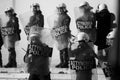 Riot police and protesters during a protest in front of Athens University