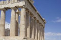 Architectural detail of the Parthenon and the skyin Athens Acropolis Royalty Free Stock Photo