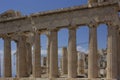 Architectural detail of the Parthenon under renovation works in Athens