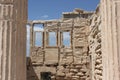 Erechtheion temple in Athens Acropolis Royalty Free Stock Photo