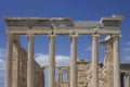 Architectural detail of the ruins of Erechtheion temple in Athens Acropolis Royalty Free Stock Photo