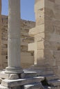 Architectural detail of the ruins of Erechtheion temple in Athens Acropolis Royalty Free Stock Photo