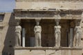 The famous caryatids of Athens Acropolis Royalty Free Stock Photo