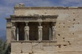 Architecturalclose-up of the Athens` Acropolis caryatids Royalty Free Stock Photo