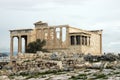 Athens / Greece - August 9 2019, The Erechtheion or Erechtheum is an ancient Greek temple on the north side of the Acropolis Royalty Free Stock Photo