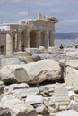 Propylaea ruins in Athens acropolys, Greece Royalty Free Stock Photo