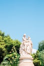 Statue of Lord Byron with green trees in Athens, Greece Royalty Free Stock Photo