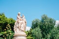 Statue of Lord Byron with green trees in Athens, Greece Royalty Free Stock Photo