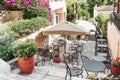 Athens, Greece, beautiful street in the old district of Plaka. Royalty Free Stock Photo