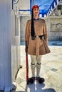 Athens Greece. Changing of the guard in Syntagma square in front of the Hellenic Parliament