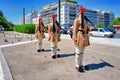 Athens Greece. Changing of the guard in Syntagma square in front of the Hellenic Parliament