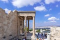 Athens, Greece. The Erechtheion, ancient Greek temple on the Acropolis
