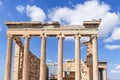 Athens, Greece. The Erechtheion, ancient Greek temple on the Acropolis