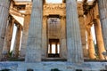 Athens, Greece. Hephaestus temple on blue sky background