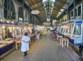 Butchery in Varvakios, Central Market of Athens. Attica region, Greece. Royalty Free Stock Photo