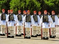 Parade changing of the guard in Athens.