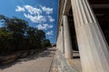 Athens, Greece - July 26, 2021: Panathenaic Stadium  or Kallimarmaro it is the only stadium in the world built entirely of marble Royalty Free Stock Photo