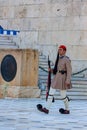 ATHENS, GREECE - JUNE, 2011: Evzone guard